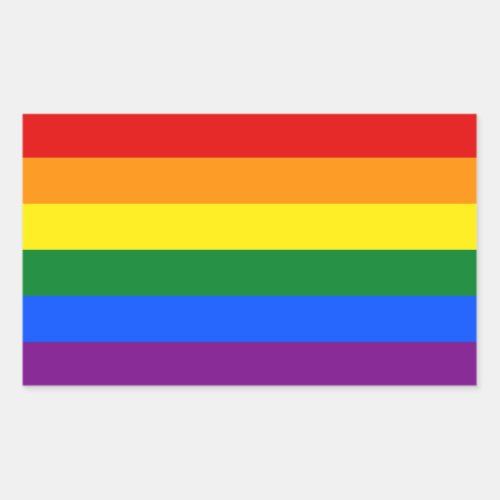 LGBT Rainbow Gay Pride Flag Rectangular Sticker