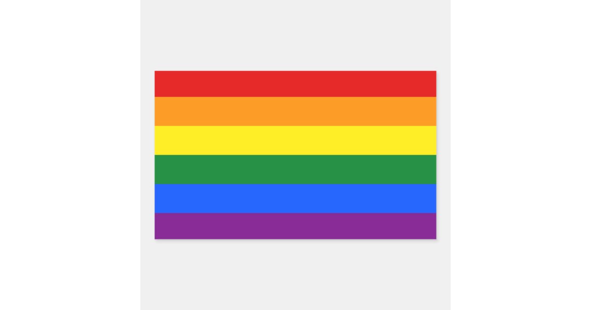 LGBT Rainbow Gay Pride Flag Rectangular Sticker | Zazzle