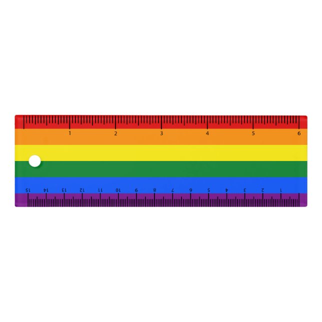 LGBT Rainbow Gay Pride Flag Ruler (Front)