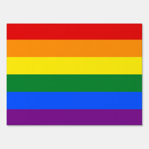 LGBT Rainbow Gay Pride Flag Sign