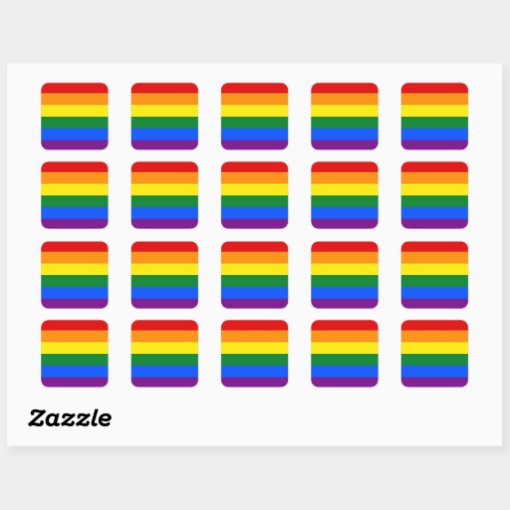 Lgbt Rainbow Gay Pride Flag Square Sticker Zazzle