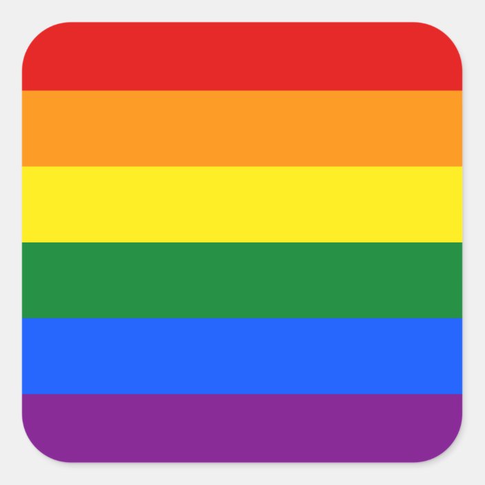 Lgbt Rainbow Gay Pride Flag Square Sticker Zazzle