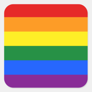 LGBT Rainbow Gay Pride Flag Square Sticker