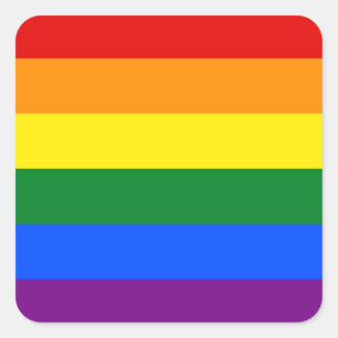 LGBT Rainbow Gay Pride Flag Square Sticker