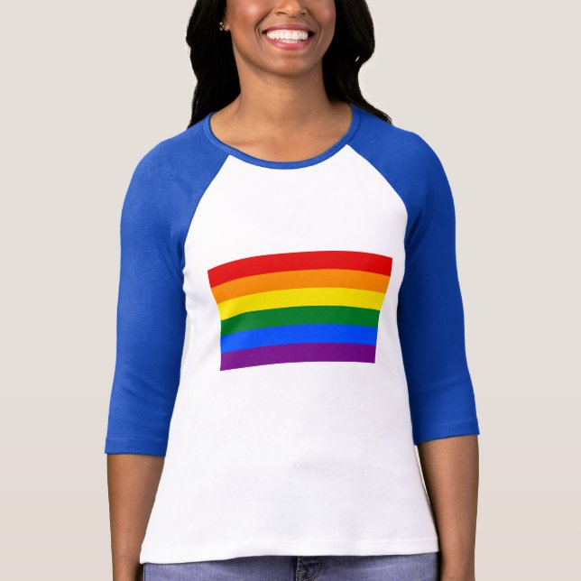 LGBT Rainbow Gay Pride Flag T-Shirt (Front)