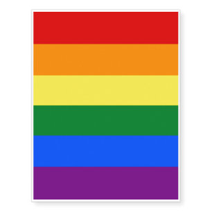 LGBT Rainbow Gay Pride Flag Temporary Tattoos