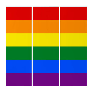 LGBT Rainbow Gay Pride Flag Triptych