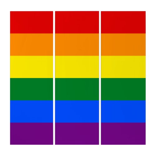 LGBT Rainbow Gay Pride Flag Triptych
