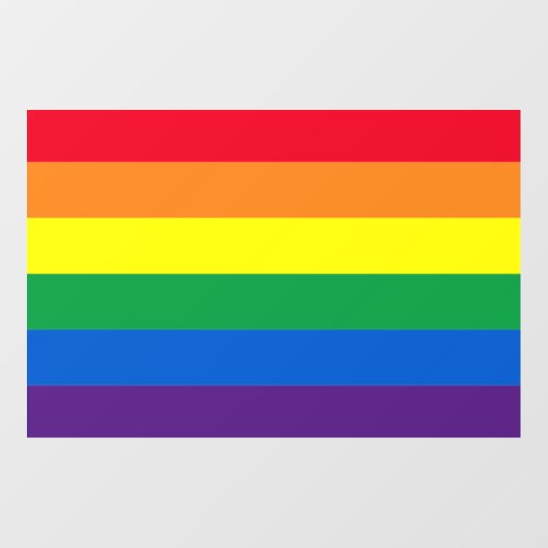 Lgbt rainbow gay pride flag  wall decal 