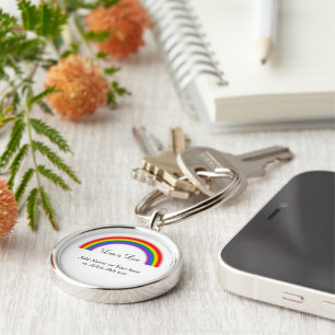 LGBT Rainbow Gay Pride Love is Love or Your Text Keychain