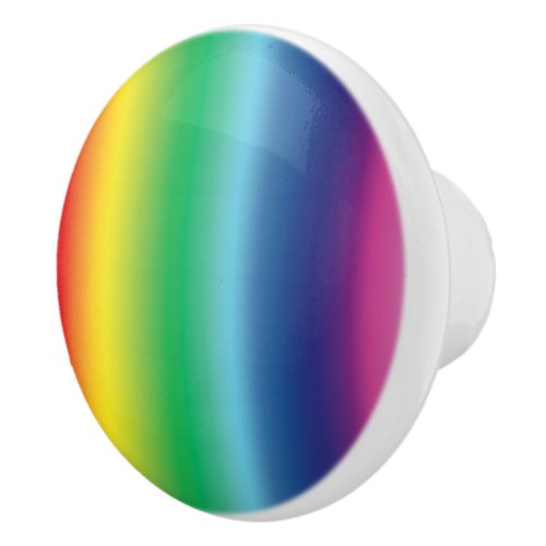 Lgbt rainbow gradient colors ombre pattern modern ceramic knob