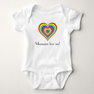 LGBT rainbow heart baby onsie Bodysuit