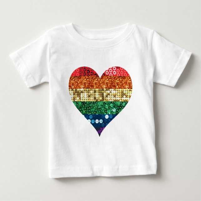 lgbt rainbow heart baby T-Shirt (Front)