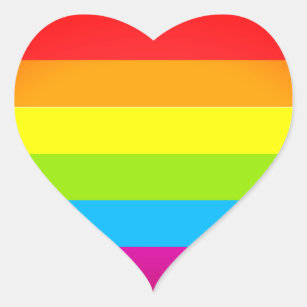 Lgbt Rainbow Heart Gay Pride Flag   Lgbt Month Heart Sticker
