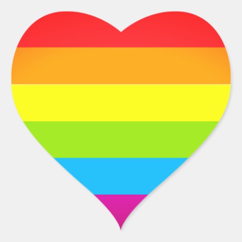 Lgbt Rainbow Heart Gay Pride Flag  Lgbt Month Heart Sticker