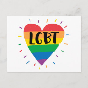 LGBT Rainbow Heart Postcard