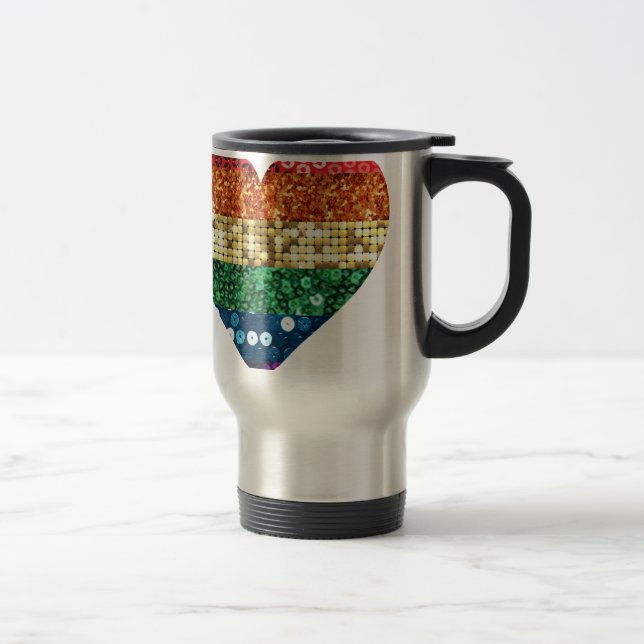 lgbt rainbow heart travel mug (Right)