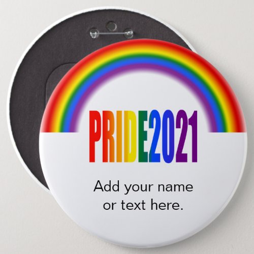 LGBT Rainbow LGBTQ Gay Pride 2021 Button