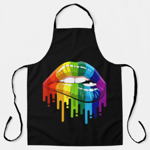 LGBT Rainbow Lip Gay Pride Apron