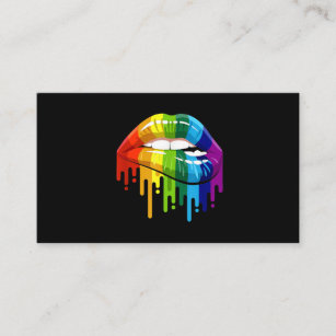 LGBT Rainbow Lip Gay Pride Business Card