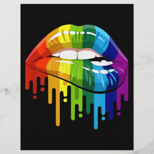 LGBT Rainbow Lip Gay Pride Flyer