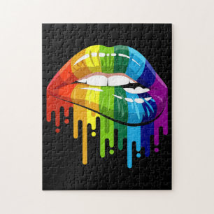 LGBT Rainbow Lip Gay Pride Jigsaw Puzzle