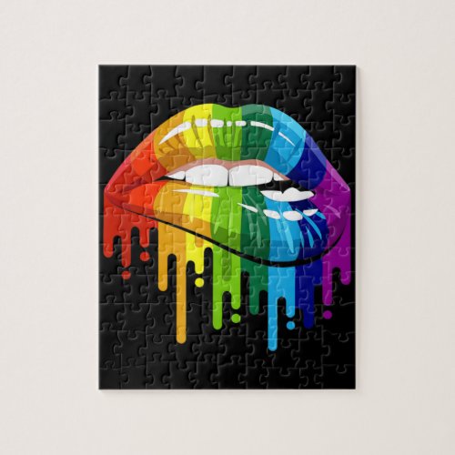 LGBT Rainbow Lip Gay Pride Jigsaw Puzzle