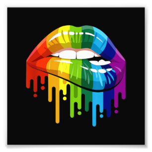 LGBT Rainbow Lip Gay Pride Photo Print