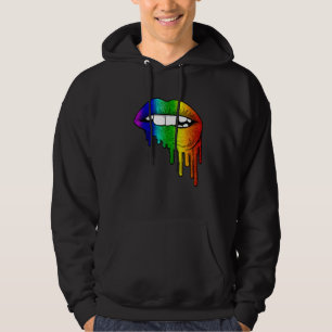 Lgbt Rainbow Lips Pride Gay Homosexual Lesbian Hoodie