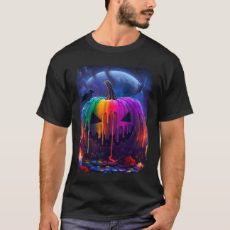 LGBT Rainbow Melted Jack‑O’‑Glam T-Shirt