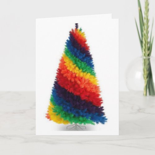 LGBT rainbow multi_colored Christmas Card Holiday Card