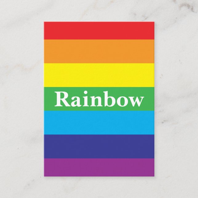 Lgbt Rainbow Pattern Business Card (Front)