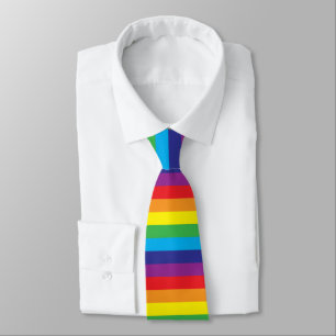 Lgbt Rainbow Pattern Neck Tie