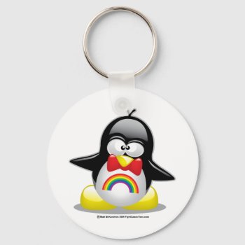 Lgbt Rainbow Penguin Keychain by fightcancertees at Zazzle