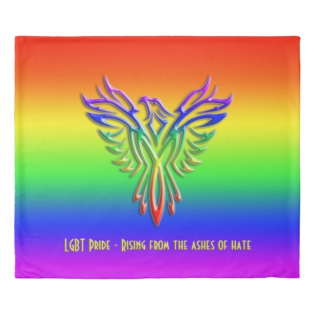 LGBT Rainbow - Phoenix, embossed effect Duvet Cover (Front)