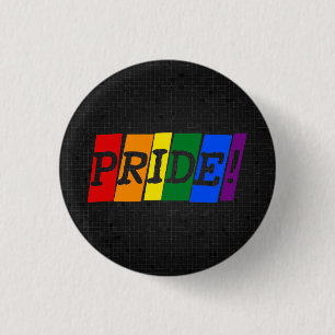 LGBT rainbow pride black button