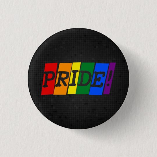 LGBT Rainbow Pride Black Button | Zazzle.com