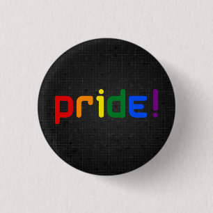 LGBT rainbow pride black button