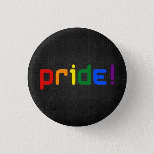 LGBT rainbow pride black button