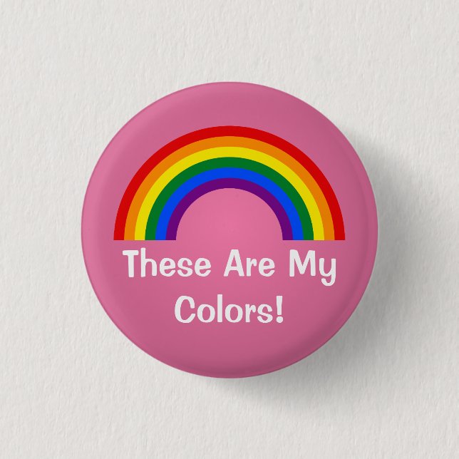 LGBT rainbow pride Button (Front)