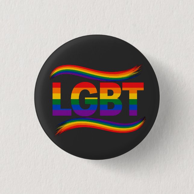 LGBT Rainbow Pride Button (Front)