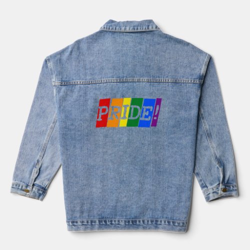 LGBT rainbow pride Denim Jacket