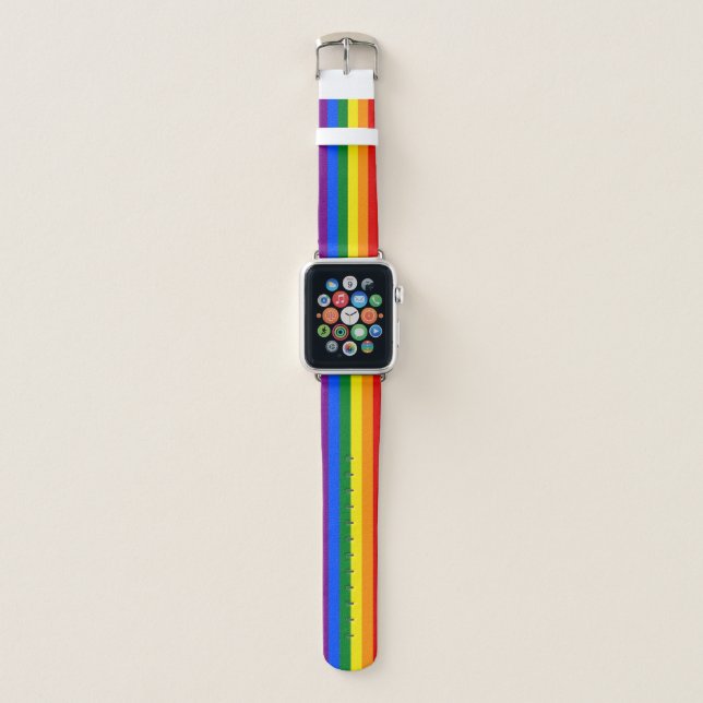 LGBT Rainbow Pride flag Apple Watch Band (Front)