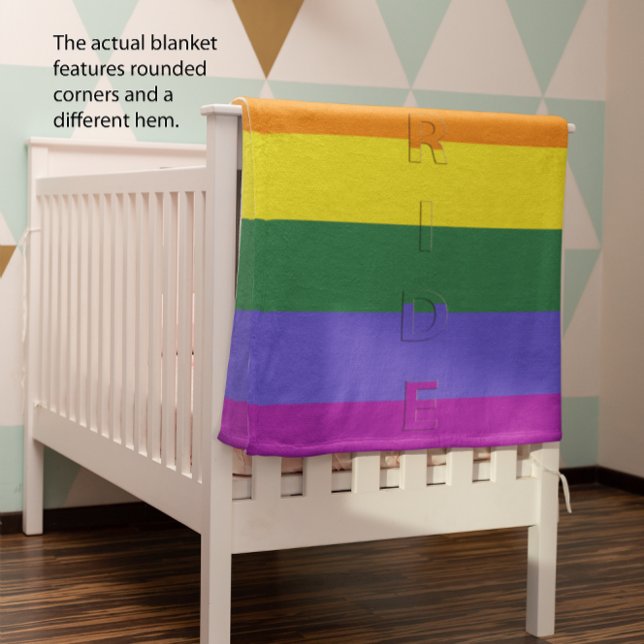 LGBT Rainbow Pride Flag Baby Blanket (American Soccer or Association Football Ball Swaddle Blanket)