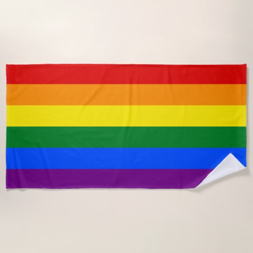 LGBT Rainbow Pride flag Beach Towel