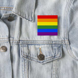 LGBT Rainbow Pride Flag Button