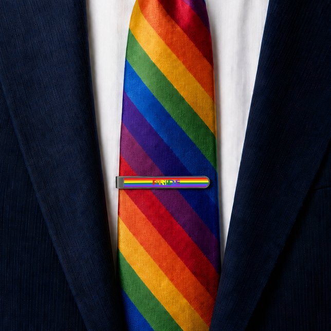 LGBT Rainbow Pride Flag Classic Tie Bar (LGBT Rainbow Pride Flag Classic Tie Bar)