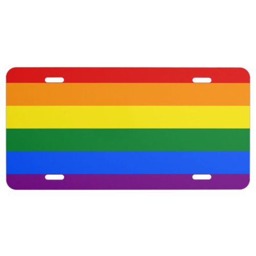 LGBT Rainbow Pride flag License Plate