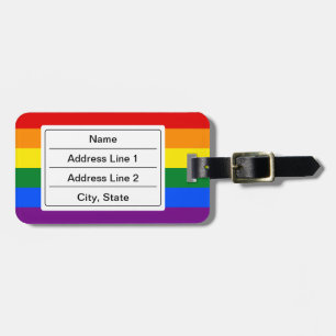 LGBT Rainbow Pride flag Luggage Tag
