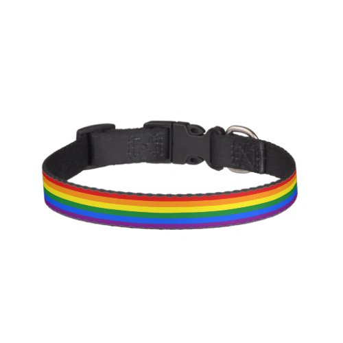 LGBT Rainbow Pride flag Pet Collar